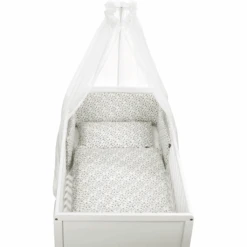 Alvi ® Juego De Cama De 4 Piezas Petit Fleurs Verde/blanco 100 X 135 Cm