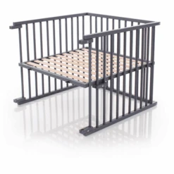 Babybay ® Kit De Conversión De Cuna Para Maxi Y Boxspring, Acabado Lacado Gris Pizarra