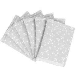 Babybay ® Nestchen Ultra Fresh Piqué Adecuado Para El Modelo Original , Estrellas Gris Perla Blanco