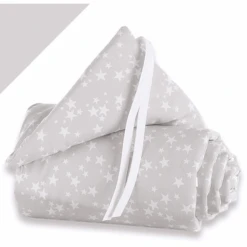 BABYBAY Protector De Cuna Midi/Mini Estrellas Blancas