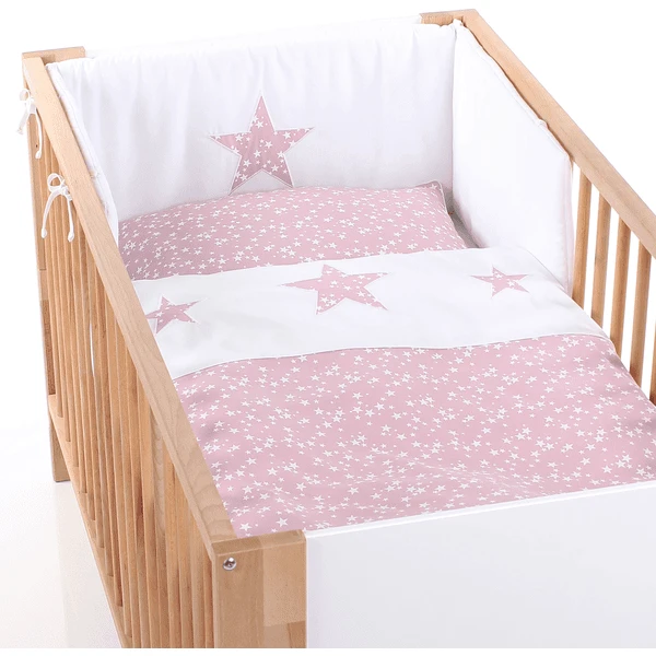 Babybay ® Ropa De Cama Infantil Piqué, Estrellas De Bayas Blancas Con Imporesion De Estrella 100 X 135 Cm - Imagen 4