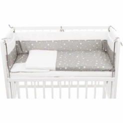 FILLIKID Juego Ropa De Cama Completo Para Cocon Estrellas Gris