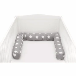 Fillikid Protector Para Cuna Estrellas 190 Cm Gris