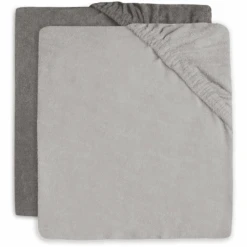 Jollein Paquete De 2 Fundas Para Cambiadores De 50x70cm De Rizo - Gris Tormenta