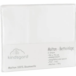 Kindsgard Sábana Bajera Para Cuna Tistap 50 X 70 Cm Blanco 2 Unidades