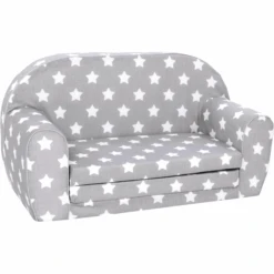 Knorr® Toys Sofa Infantil Stars, Gris/blanco