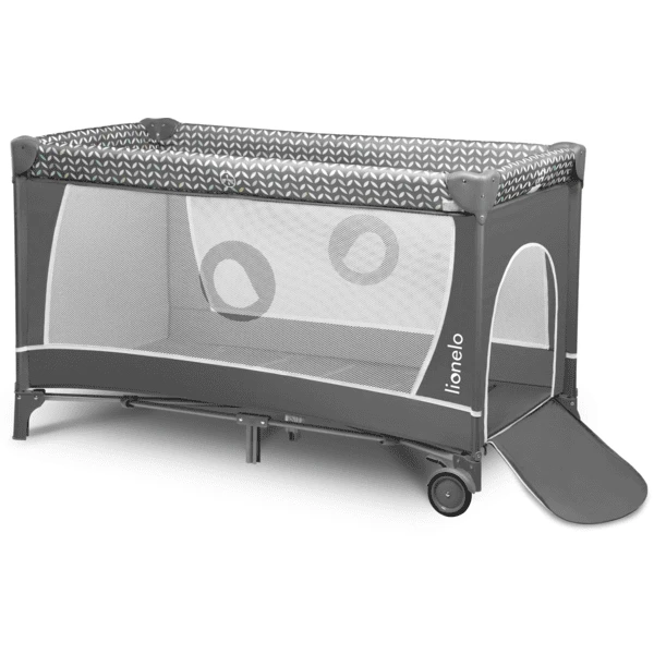 Lionelo Cuna De Viaje Flower Grey Scandi - Imagen 4