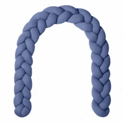 Nordic Coast Company Protector Para Cuna Trenza Jersey Blue