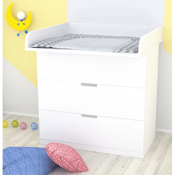 Polini Cambiador Infantil Para IKEA Malm Hemnes Y Nordli Blanco - Imagen 4