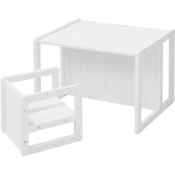 Roba Escritorio Infantil Y Silla 3en1 Blanco