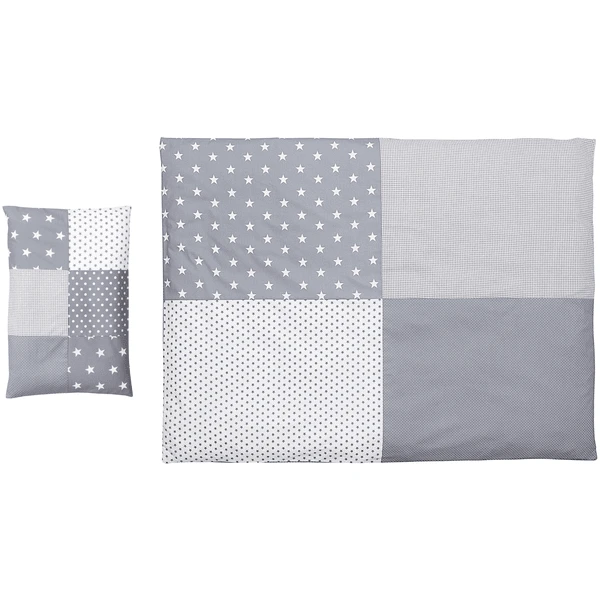 Ullenboom Conjunto De Ropa De Cama Para Niños Estrellas Gris 135 X 100 Cm + 40 X 60 Cm - Imagen 4